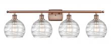 Innovations Lighting 516-4W-AC-G1213-8-LED - Athens Deco Swirl - 4 Light - 38 inch - Antique Copper - Bath Vanity Light