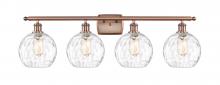 Innovations Lighting 516-4W-AC-G1215-8 - Athens Water Glass - 4 Light - 38 inch - Antique Copper - Bath Vanity Light