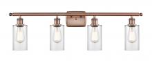 Innovations Lighting 516-4W-AC-G802 - Clymer - 4 Light - 34 inch - Antique Copper - Bath Vanity Light