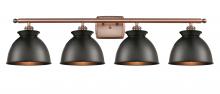 Innovations Lighting 516-4W-AC-M14-BK - Adirondack - 4 Light - 38 inch - Antique Copper - Bath Vanity Light