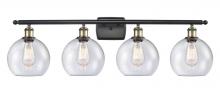 Innovations Lighting 516-4W-BAB-G124-8 - Athens - 4 Light - 38 inch - Black Antique Brass - Bath Vanity Light