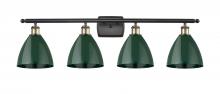 Innovations Lighting 516-4W-BAB-MBD-75-GR - Plymouth - 4 Light - 38 inch - Black Antique Brass - Bath Vanity Light