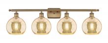 Innovations Lighting 516-4W-BB-G128-8 - Athens - 4 Light - 38 inch - Brushed Brass - Bath Vanity Light