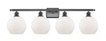 Innovations Lighting 516-4W-BK-G121-8 - Athens - 4 Light - 38 inch - Matte Black - Bath Vanity Light