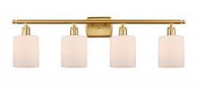 Innovations Lighting 516-4W-SG-G111 - Cobbleskill - 4 Light - 35 inch - Satin Gold - Bath Vanity Light