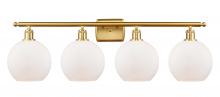 Innovations Lighting 516-4W-SG-G121-8 - Athens - 4 Light - 38 inch - Satin Gold - Bath Vanity Light