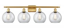 Innovations Lighting 516-4W-SG-G122-8 - Athens - 4 Light - 38 inch - Satin Gold - Bath Vanity Light