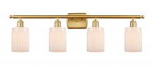 Innovations Lighting 516-4W-SG-G341 - Hadley - 4 Light - 35 inch - Satin Gold - Bath Vanity Light