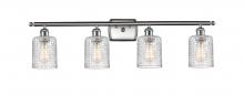 Innovations Lighting 516-4W-SN-G112C-5CL - Cobbleskill - 4 Light - 35 inch - Brushed Satin Nickel - Bath Vanity Light