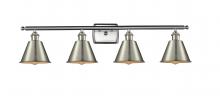 Innovations Lighting 516-4W-SN-M8-LED - Smithfield - 4 Light - 37 inch - Brushed Satin Nickel - Bath Vanity Light