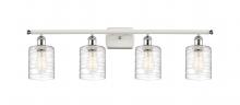 Innovations Lighting 516-4W-WPC-G1113 - Cobbleskill - 4 Light - 35 inch - White Polished Chrome - Bath Vanity Light