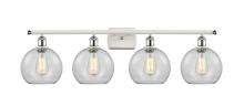 Innovations Lighting 516-4W-WPC-G122-8 - Athens - 4 Light - 38 inch - White Polished Chrome - Bath Vanity Light