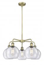 Innovations Lighting 516-5CR-AB-G124-8 - Athens - 5 Light - 26 inch - Antique Brass - Chandelier