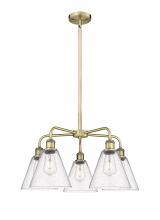 Innovations Lighting 516-5CR-AB-GBC-84 - Berkshire - 5 Light - 26 inch - Antique Brass - Chandelier