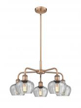 Innovations Lighting 516-5CR-AC-G92 - Fenton - 5 Light - 25 inch - Antique Copper - Chandelier