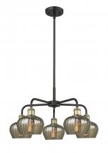 Innovations Lighting 516-5CR-BAB-G96 - Fenton - 5 Light - 25 inch - Black Antique Brass - Chandelier