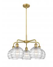 Innovations Lighting 516-5CR-BB-G1213-8 - Athens Deco Swirl - 5 Light - 26 inch - Brushed Brass - Chandelier