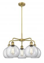 Innovations Lighting 516-5CR-BB-G122-8 - Athens - 5 Light - 26 inch - Brushed Brass - Chandelier