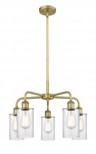 Innovations Lighting 516-5CR-BB-G802 - Clymer - 5 Light - 22 inch - Brushed Brass - Chandelier