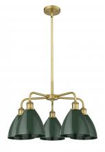 Innovations Lighting 516-5CR-BB-MBD-75-GR - Plymouth - 5 Light - 26 inch - Brushed Brass - Chandelier