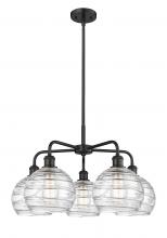 Innovations Lighting 516-5CR-BK-G1213-8 - Athens Deco Swirl - 5 Light - 26 inch - Matte Black - Chandelier