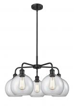 Innovations Lighting 516-5CR-BK-G122-8 - Athens - 5 Light - 26 inch - Matte Black - Chandelier