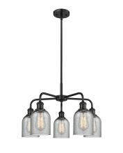 Innovations Lighting 516-5CR-BK-G257 - Caledonia - 5 Light - 23 inch - Matte Black - Chandelier