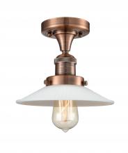 Innovations Lighting 517-1CH-AC-G1 - Halophane - 1 Light - 9 inch - Antique Copper - Semi-Flush Mount