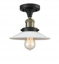 Innovations Lighting 517-1CH-BAB-G1 - Halophane - 1 Light - 9 inch - Black Antique Brass - Semi-Flush Mount