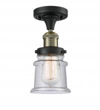 Innovations Lighting 517-1CH-BAB-G184S - Canton - 1 Light - 6 inch - Black Antique Brass - Semi-Flush Mount