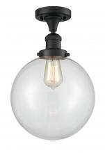 Innovations Lighting 517-1CH-BK-G202-10 - Beacon - 1 Light - 10 inch - Matte Black - Semi-Flush Mount