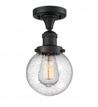 Innovations Lighting 517-1CH-BK-G204-6 - Beacon - 1 Light - 6 inch - Matte Black - Semi-Flush Mount