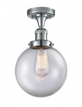 Innovations Lighting 517-1CH-PC-G202-8 - Beacon - 1 Light - 8 inch - Polished Chrome - Semi-Flush Mount