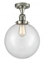 Innovations Lighting 517-1CH-PN-G202-10 - Beacon - 1 Light - 10 inch - Polished Nickel - Semi-Flush Mount