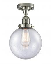 Innovations Lighting 517-1CH-PN-G204-8 - Beacon - 1 Light - 8 inch - Polished Nickel - Semi-Flush Mount