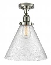 Innovations Lighting 517-1CH-PN-G44-L-LED - Cone - 1 Light - 12 inch - Polished Nickel - Semi-Flush Mount