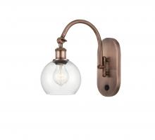 Innovations Lighting 518-1W-AC-G122-6 - Athens - 1 Light - 6 inch - Antique Copper - Adjustable Swing Arm