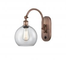 Innovations Lighting 518-1W-AC-G122-8 - Athens - 1 Light - 8 inch - Antique Copper - Adjustable Swing Arm