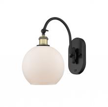 Innovations Lighting 518-1W-BAB-G121-8 - Athens - 1 Light - 8 inch - Black Antique Brass - Adjustable Swing Arm