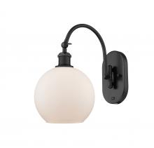 Innovations Lighting 518-1W-BK-G121-8 - Athens - 1 Light - 8 inch - Matte Black - Adjustable Swing Arm
