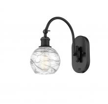 Innovations Lighting 518-1W-BK-G1213-6 - Athens Deco Swirl - 1 Light - 6 inch - Matte Black - Sconce