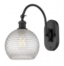 Innovations Lighting 518-1W-BK-G122C-8CL - Athens - 1 Light - 8 inch - Matte Black - Sconce