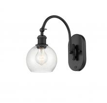 Innovations Lighting 518-1W-BK-G124-6 - Athens - 1 Light - 6 inch - Matte Black - Sconce