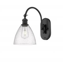 Innovations Lighting 518-1W-BK-GBD-754 - Bristol - 1 Light - 8 inch - Matte Black - Sconce