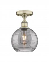 Innovations Lighting 616-1F-AB-G1213-8SM - Athens Deco Swirl - 1 Light - 8 inch - Antique Brass - Semi-Flush Mount