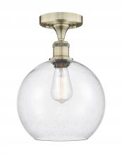 Innovations Lighting 616-1F-AB-G124-10 - Athens - 1 Light - 10 inch - Antique Brass - Semi-Flush Mount