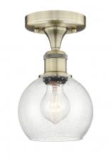 Innovations Lighting 616-1F-AB-G124-6 - Athens - 1 Light - 6 inch - Antique Brass - Semi-Flush Mount