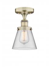 Innovations Lighting 616-1F-AB-G62 - Cone - 1 Light - 6 inch - Antique Brass - Semi-Flush Mount