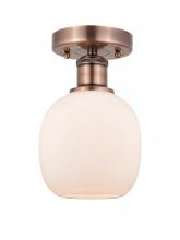 Innovations Lighting 616-1F-AC-G101 - Belfast - 1 Light - 6 inch - Antique Copper - Flush Mount