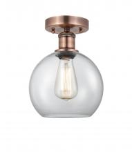 Innovations Lighting 616-1F-AC-G122-8 - Athens - 1 Light - 8 inch - Antique Copper - Semi-Flush Mount